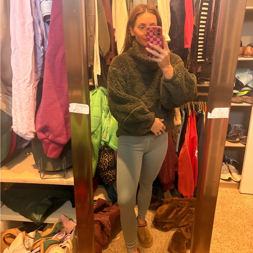 lululemon athletica Dark Green Cowl Neck Sweater